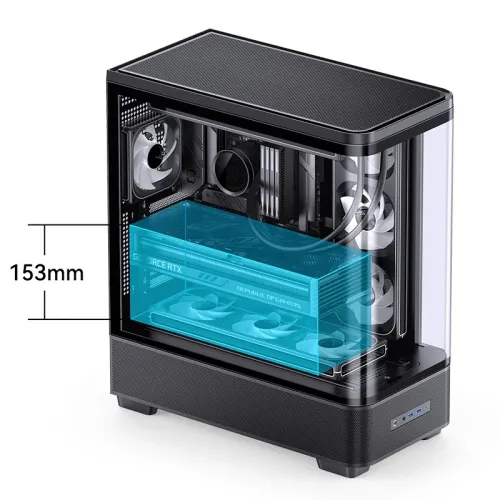 CASE PC JONSBO TK-5 BLACK– Mid Tower ATX